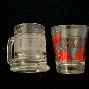 TEXAS Shot Glasses -Set of Two (2)